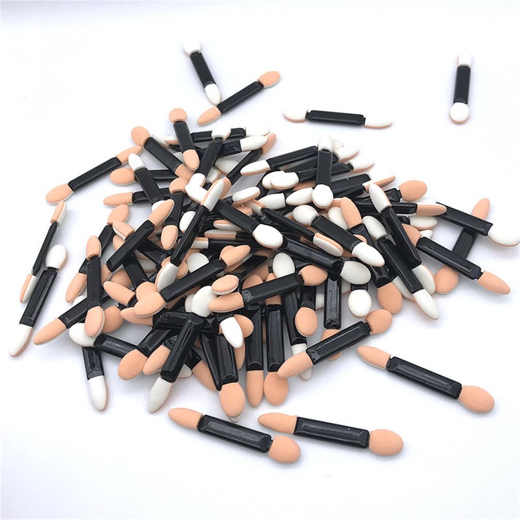 Disposable Dual Sides Eye Shadow Sponge Applicators With Container, Eyeshadow Brushes Makeup Applicator, 120 Pieces