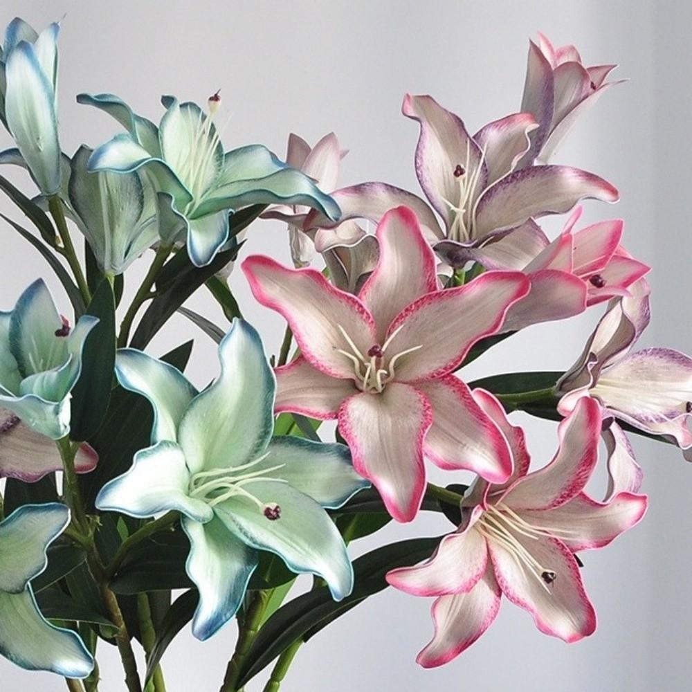 DIY Craft Artificial Flower Branch Real Touch Lifelike Simulated Flower Decor Handmade Plastic Floral Arrangement