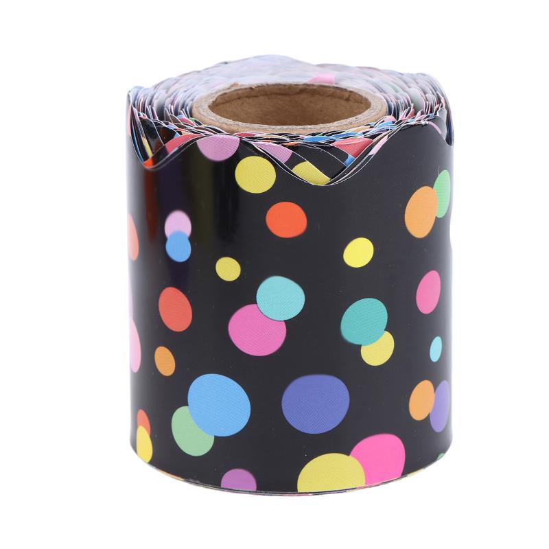26 Colors 10M Self Adhesive Border Classroom Decors Border Trim Sticker Colorful Dot Trim Border Bulletin Board Border Trim
