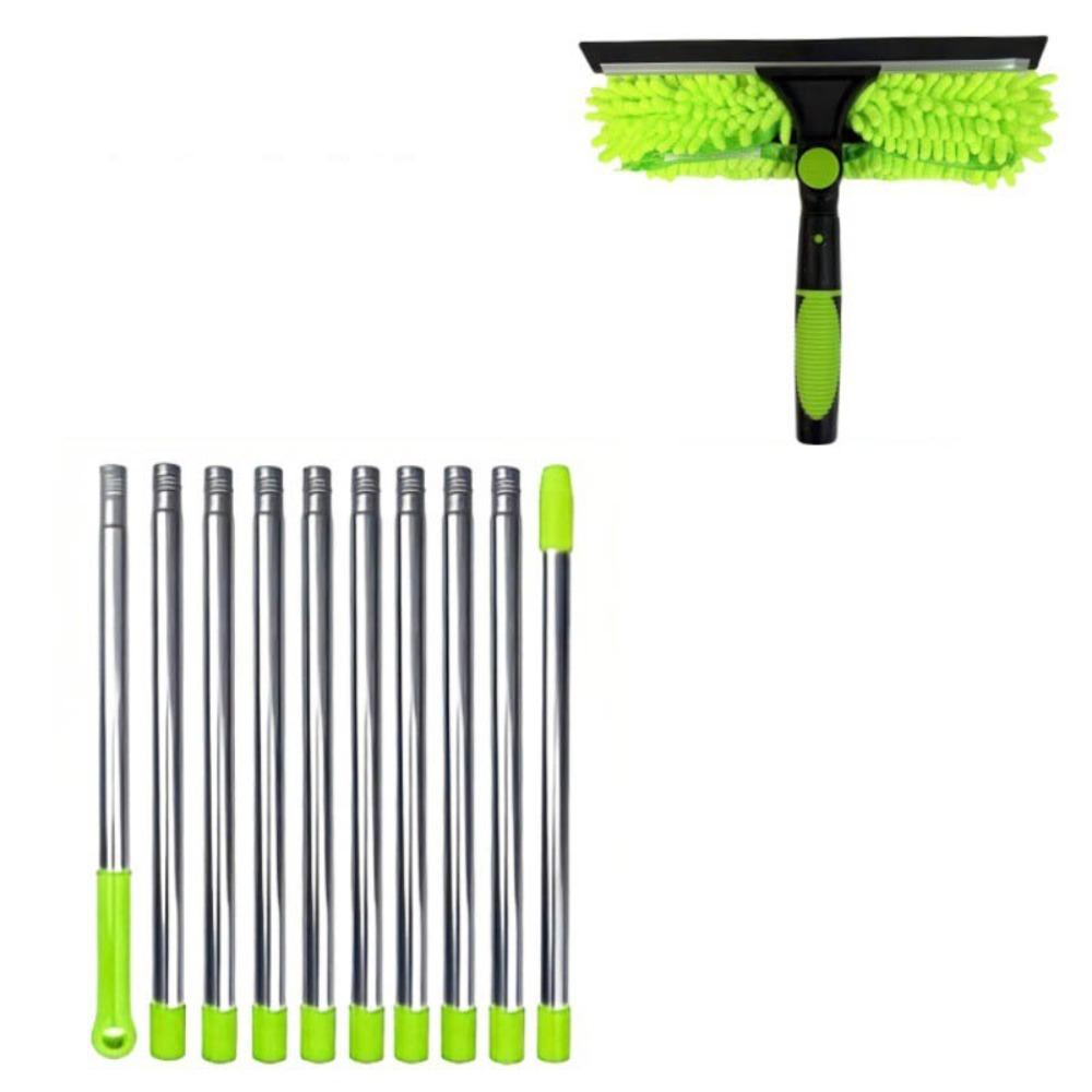 2 In 1 Washing Window Cleaning Squeegee Long Duster Window Wiper Ceiling Duster  Car Glass