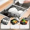 Kitchen Sink Drain Rack Dish Drain Rack Kitchen Basket Folding Drain Rack Stainless Steel Kitchen Sink Kitchen Washing Dishes