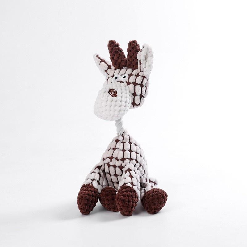 

Interactive Pet Toy for Dogs And Cats - Grey/Brown Cotton Rope Donkey Plush Sound Toy Bite Training Toy for Kittens And Puppies белый