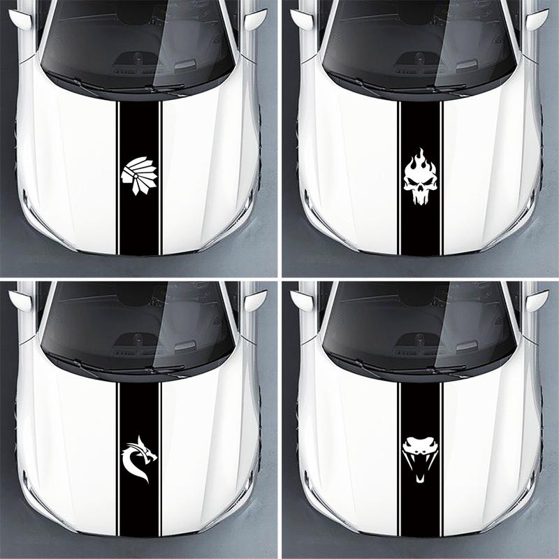 Car Hood Stripe Stickers Racing Style Sticker  Universal Auto Modified Accessories Decor Decals Auto Accessories
