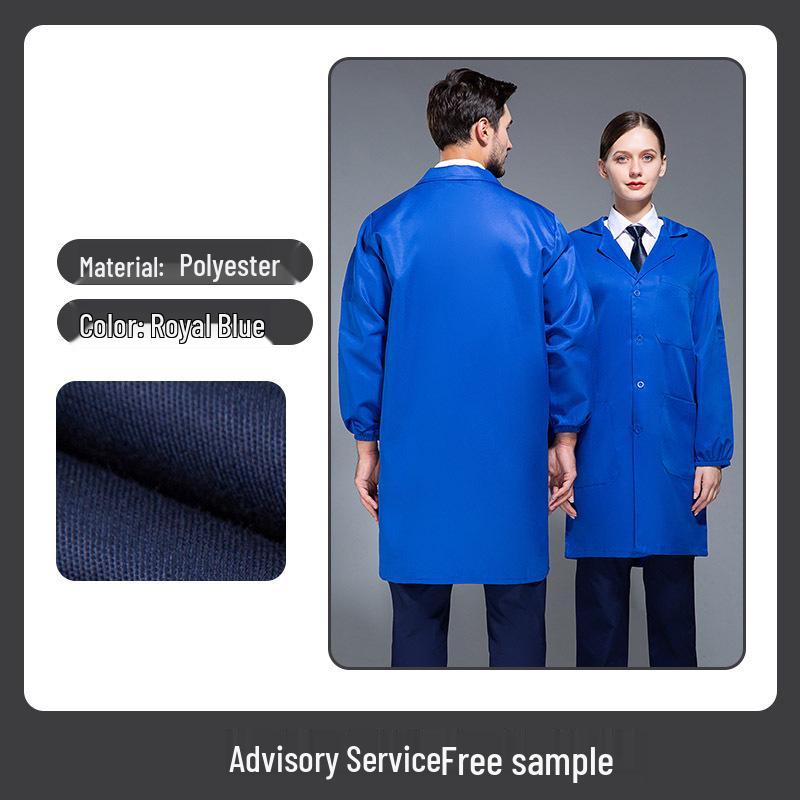 Men's Anti-Static Wear-Resistant Work Coat - Mid-Length, Thickened for Labor Protection