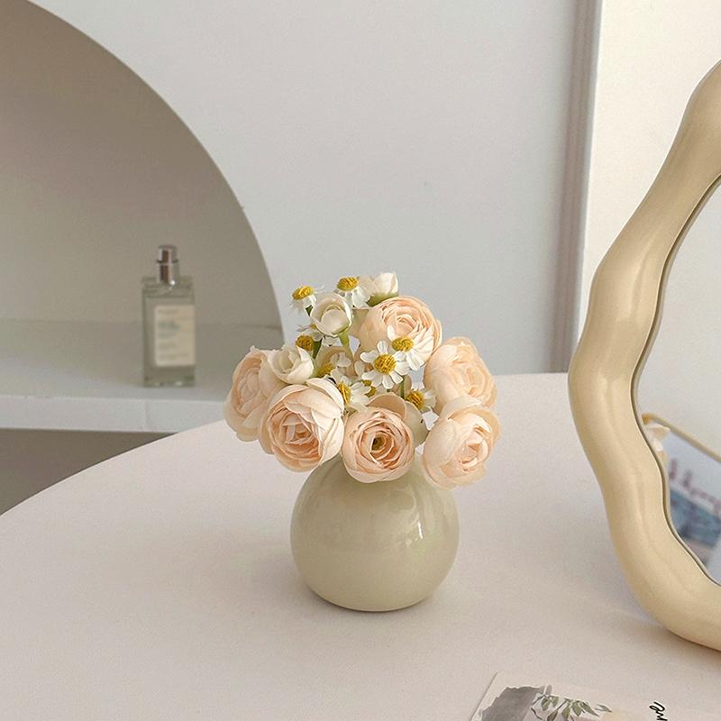 1 Set Artificial Plant Scenery Photography Prop Home Decoration Elegant Simulated Potted Plants Artistic Multi-Color