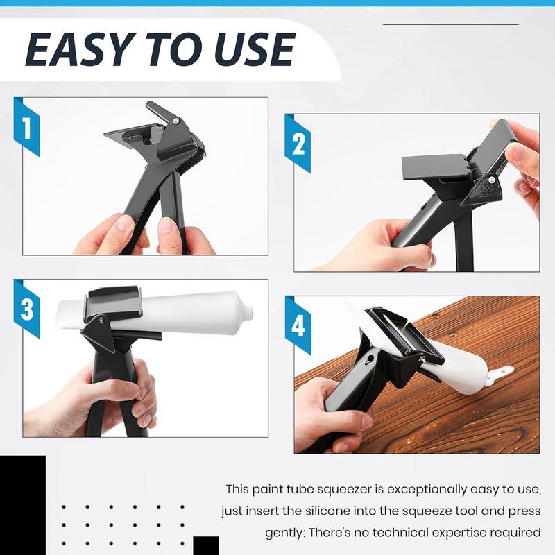 Tube Extrusion Tool Efficient RTV And Silicone Dispenser Tube Extruder Tool Metal Tube Grip For RTV Tube Prevents Material Waste