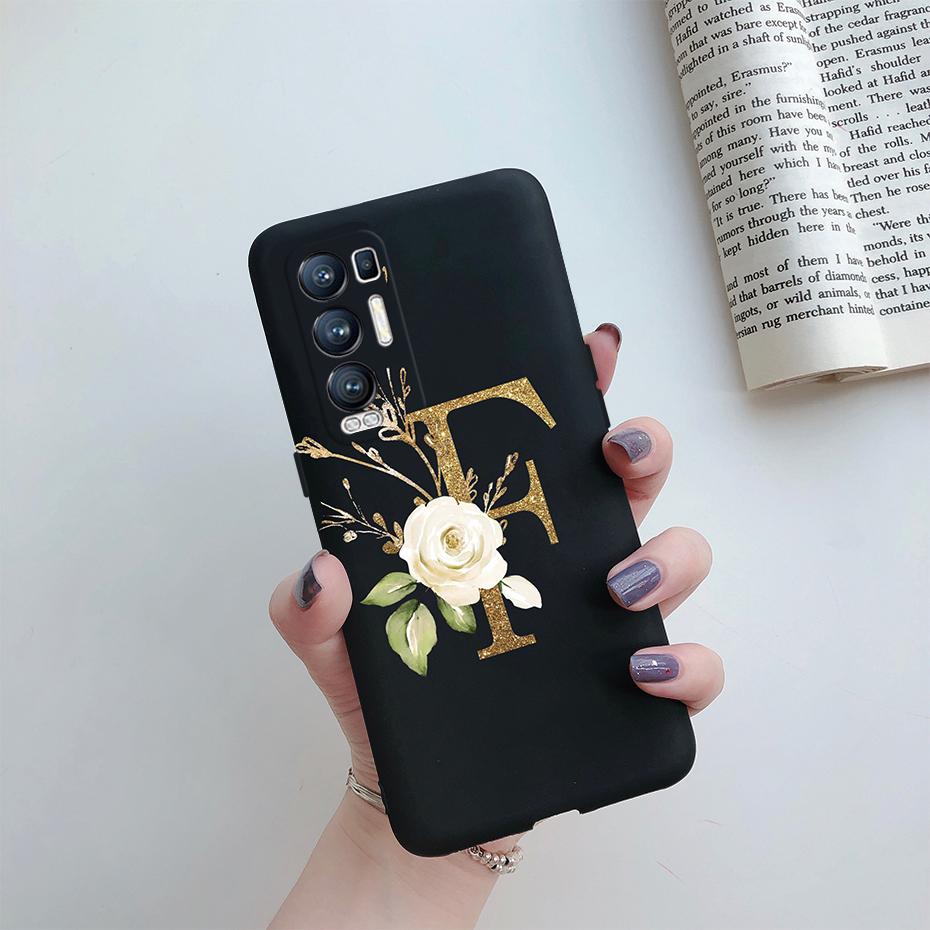 For OPPO Find X3 Neo Phone Case CPH2207 Cute Letters Soft Silicone Bumper Cover For OPPO Find X3 Neo Reno 5 Pro Plus Case Fundas