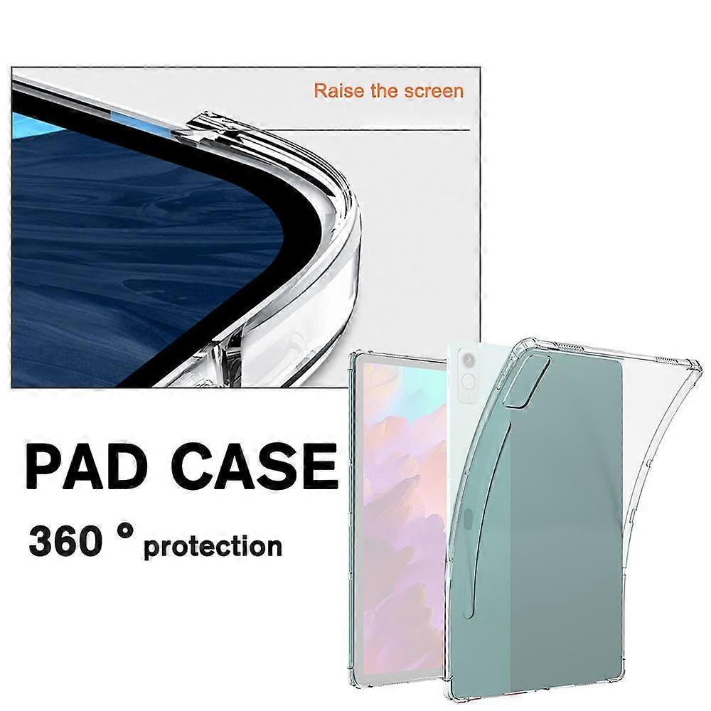 For Lenovo Pad Pro P12 Case Clear Cover TPU Silicone