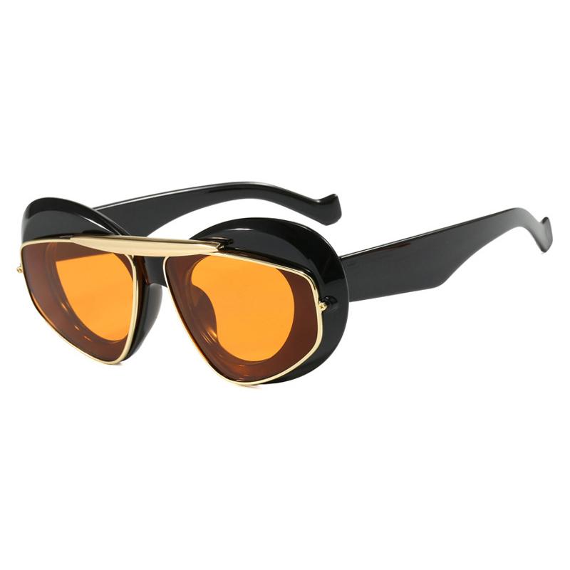 Fashion Big Cateye Sunglasses Women Men Oversized UV Protection Summer Shades Driving Glasses