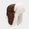 Winter-Gehörschutzmütze in Unifarbe und mit Leopardenmuster-Design für den täglichen Gebrauch