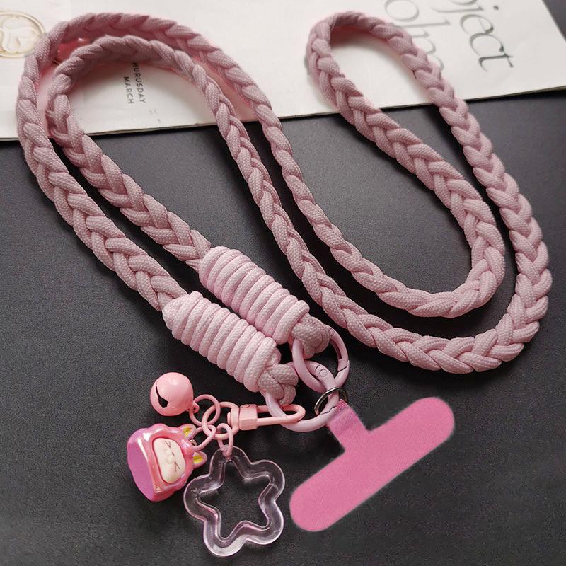 

Splicing Long Rope Dopamine Mobile Phone Lanyard Card Crossbody Hanging Rope Cute Cartoon Pendant Phone Lanyards Chain Polyester / Nylon