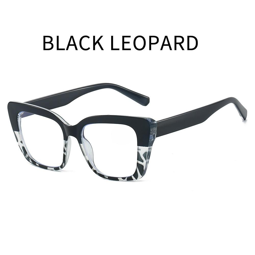 Oversize Frame HD Reading Glasses Men's and Women's Fashionable Large Square-frame Anti Blue Light Presbyopia Glasses Diopter