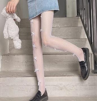 Mesh socks, fishnet socks, spring, summer and autumn, little moon, hollowed-out thin lace pantyhose, black backing silk, anti-hook silk.
