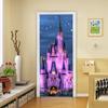 Glowing In the Night Castle Sticker Decals for Door Decoration Waterproof Removable Vinyl DIY Stickers Porte Princess Girls Room
