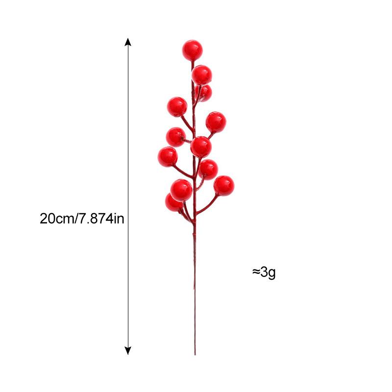 Christmas Simulation Red Fruit Fa Cai Fruit, Simulation Holly Fruit Red Berry String Home Decoration Ornament