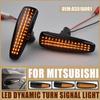 2 Stück Bernsteinfarbene Dynamische LED-Kotflügel Seitenmarkierer für Mitsubishi Lancer EVO X Outlander Sport Mirage 2014+ Blinker Leuchte Markierungsleuchte