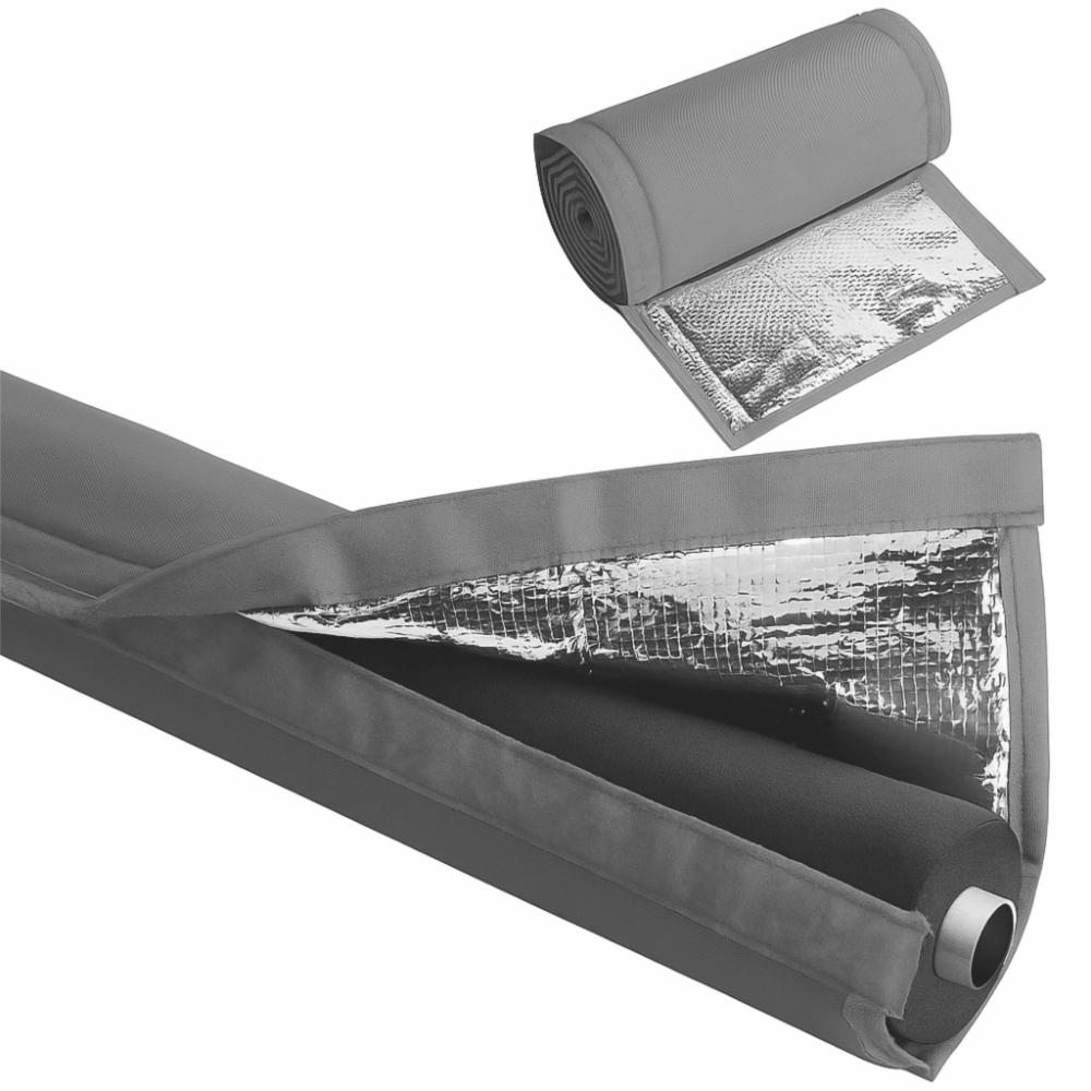 600D Oxford AC Pipe Insulation Covers 72x10.2 in HVAC Insulation Wrap  Outside Installation