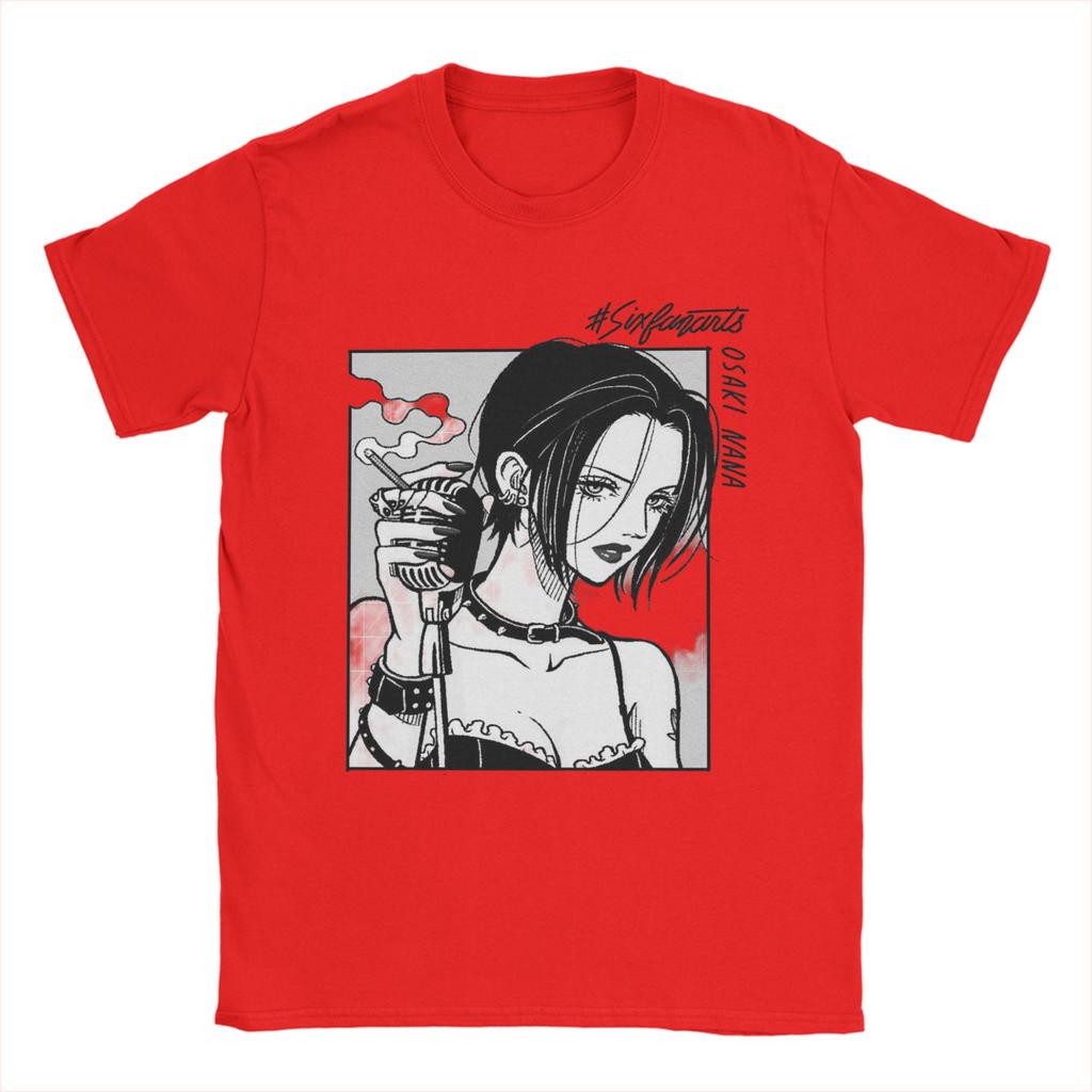 NANA T Shirts Men Women Cotton Funny T-Shirts O Neck Anime Nana Osaki Tees Short Sleeve Tops Plus Size