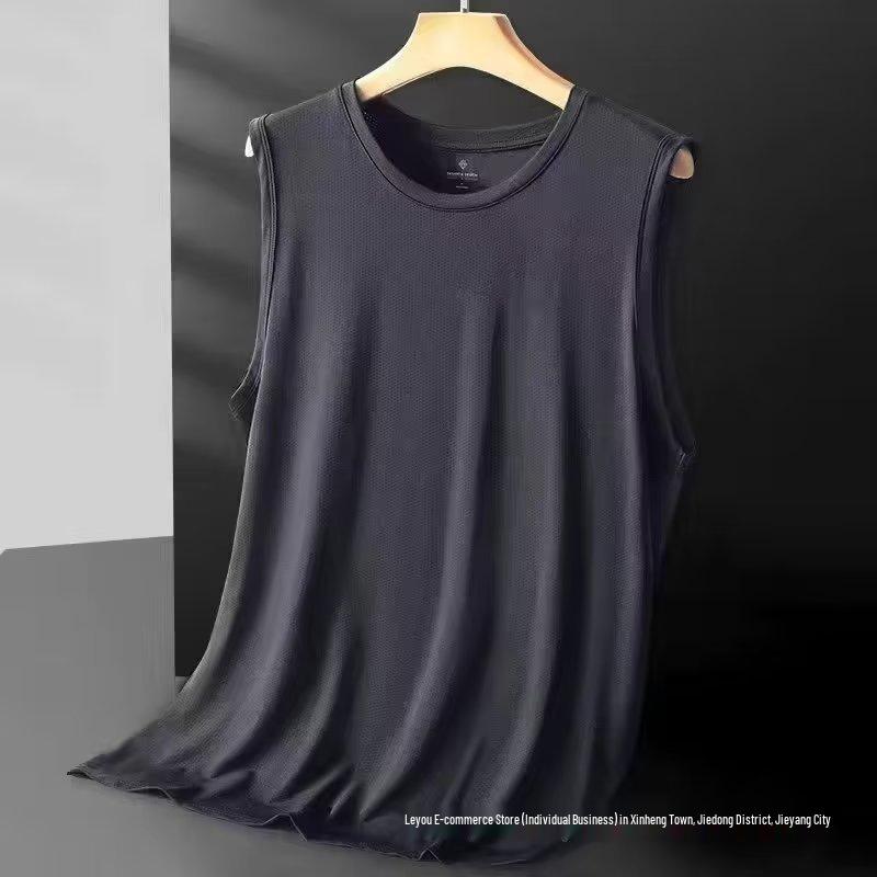 Men's 2025 Quick-Dry Ice Silk Sleeveless Sports T-Shirt