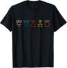 Retro Four Elements Of Nature Unisex T-shirt: Earth, Water, Fire, Air Design