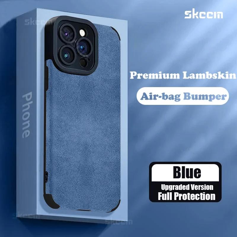 Fashion Case For iPhone 16 15 14 13 12 11 Pro Max X XS XR 8 7 Plus Mini Fur Leather Full Lens Protection Cases Cover