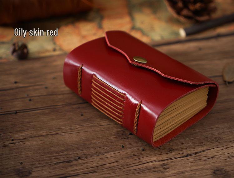 Compact Retro Pocket Notepad with Thick Blank Kraft Paper