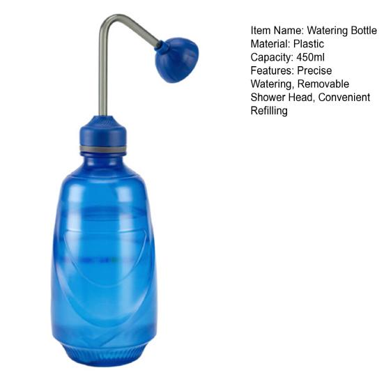 450ml Vattenflaska Kläm Vattenflaska med Avtagbart Duschhuvud Liten Vattenkanna för Plantor Inomhusväxter Suckulenter