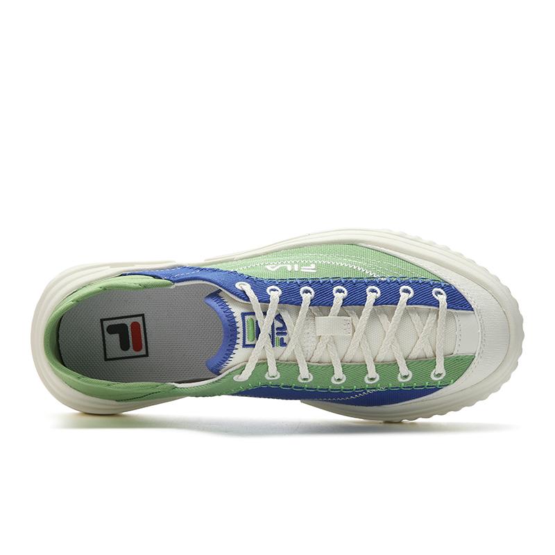 FILA MILANO Breathable Lightweight Low top Canvas Shoes Women's Green Blue F12W622309FKD