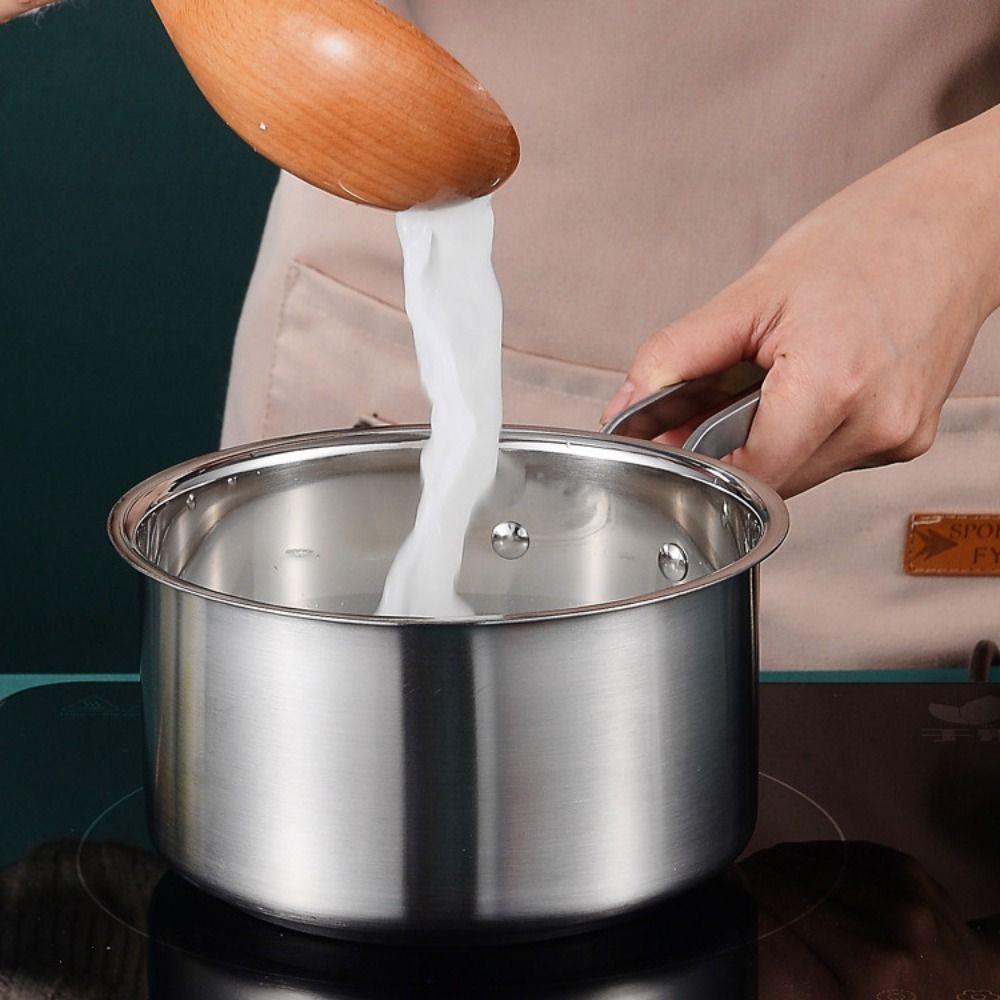 Glass Lid Stainless Steel Stew Pot Thickened Hot Pot Practical Soup Pot  Kitchen Cookware