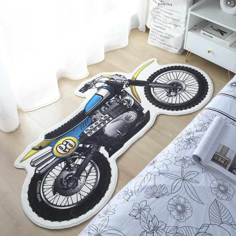 Cashmere Special-Shaped Carpet Home Creative Decoration Living Room Bedroom Bed Blanket Trend Motorcycle Floor Mat