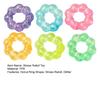 Clear Donut Ring Squeeze Toy Stress Relief Glitter Grip Ring Sensory Toy Soft Stretchy Home Office Worker Desk Toy
