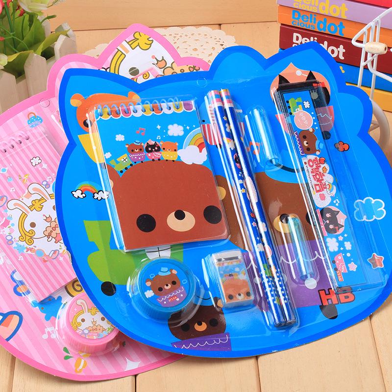 

Creative 8-Piece Cute Stationery Gift Set for Students & Kids розовый