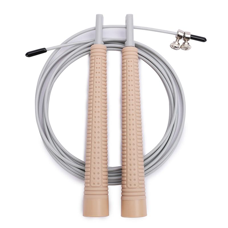 Silicone Handle Jump Rope Fitness PVC Sports Steel Wire Skipping Ropes Crossfit Adjustable Exercise Workout Skipping Equipment