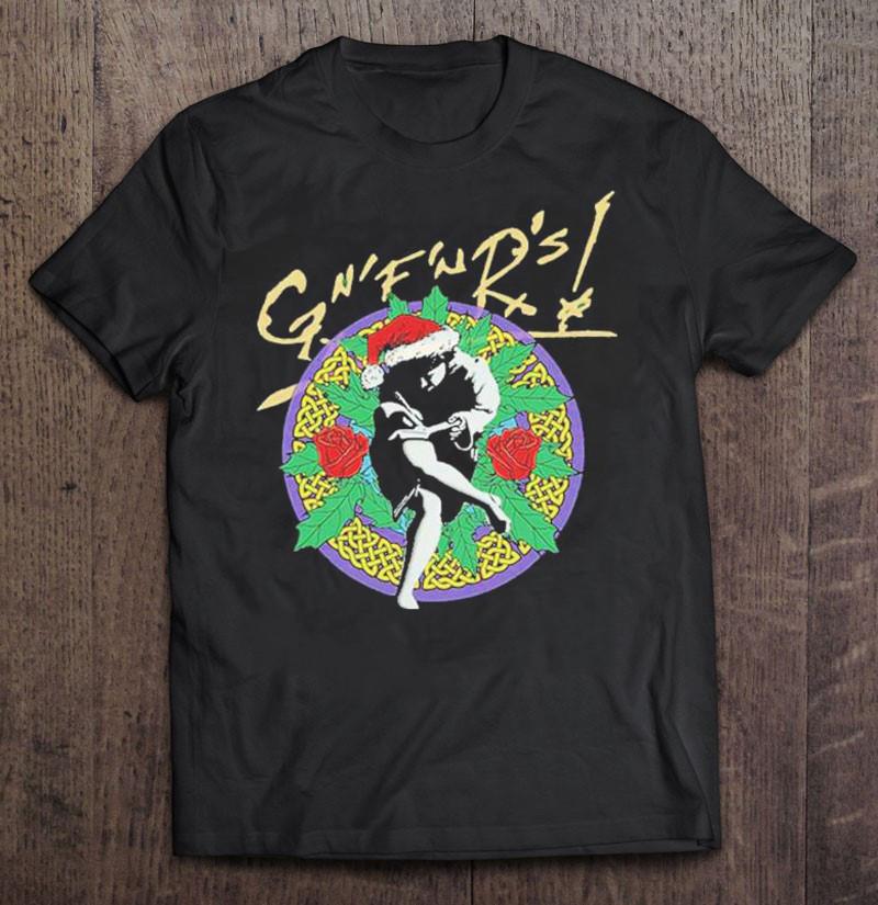 Guns N Roses Holiday Christmas 2023 Santa Unisex T-Shirt IM0102 S
