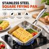 Mirror Polish Flat Bottom Skillet No Coating Tamagoyaki Pan  for Kitchen Gas Stove