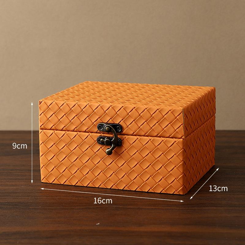 Vintage Large Capacity Imitation Leather Jewelry Box Mirror Necklace Ring Earrings Jewelry Storage Organizer Display Travel Case
