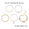 Vintage Reiskörner Stapelbare Armbänder Set für Damen Sommer Seestern Muschel Elastische Armbänder Charms Urlaub Reise Party Schmuck