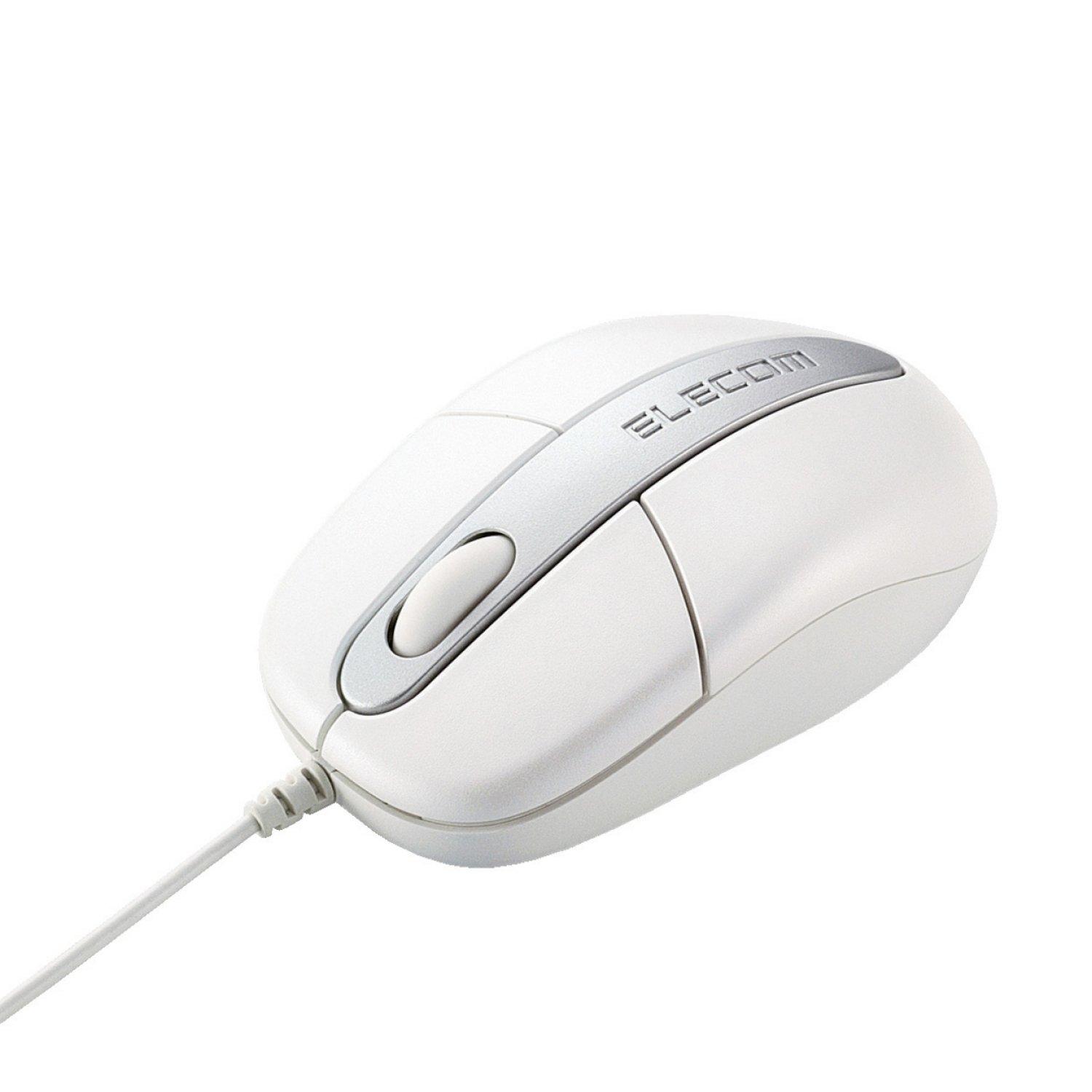 

ELECOM Optical USB EU RoHS Simple Packaging Mouse, Connection, Compliant, White, M-M1URWH/RS (2007 Model), білий