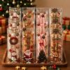 50/100Pcs Long Shape Christmas Treat Bags Snowman Print Favor Packaging Bags  Christmas Party