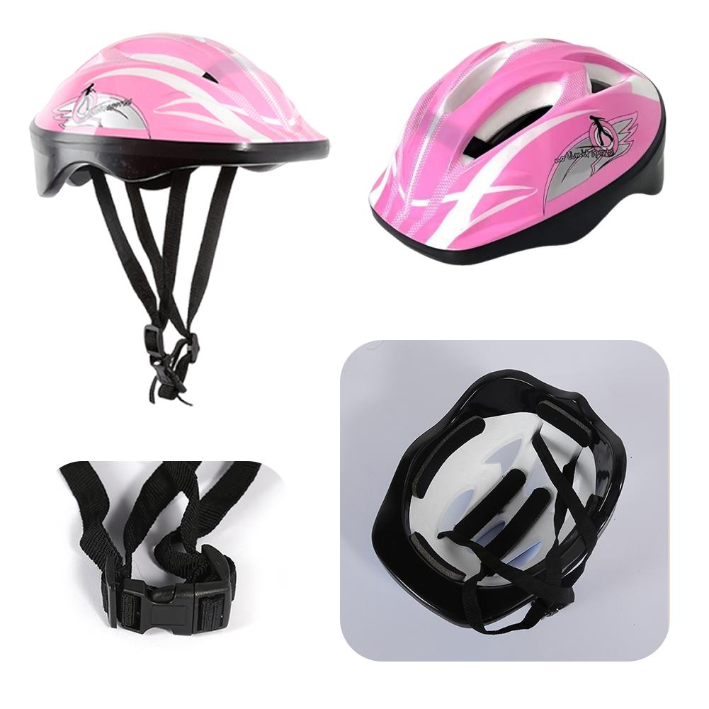 Kids Helmet with Sports Equipment Adjustable Safety Helmet Knee Elbow Pad Set Helmet/Knee Elbow Pads/Wrist Guards for Boys Girls
