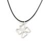 Altesse [L5363] - White 'Clover' Silver Necklace