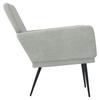 Vidaxl Fotel, Jasnoszary, 62X79X79 Cm, Obity Aksamitem
