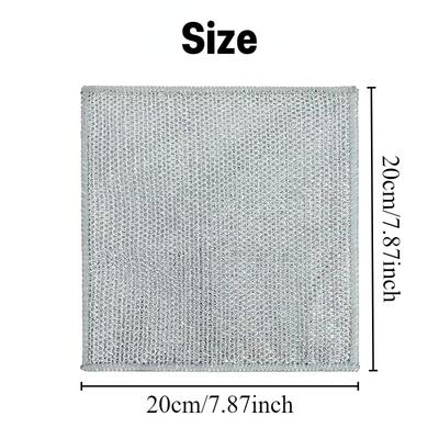 5/10PCS Magic Dishcloth Silver Wire Cleaning Cloth Reusable Household Kitchen Washing Dishes Rust Removal Cleaning Tool