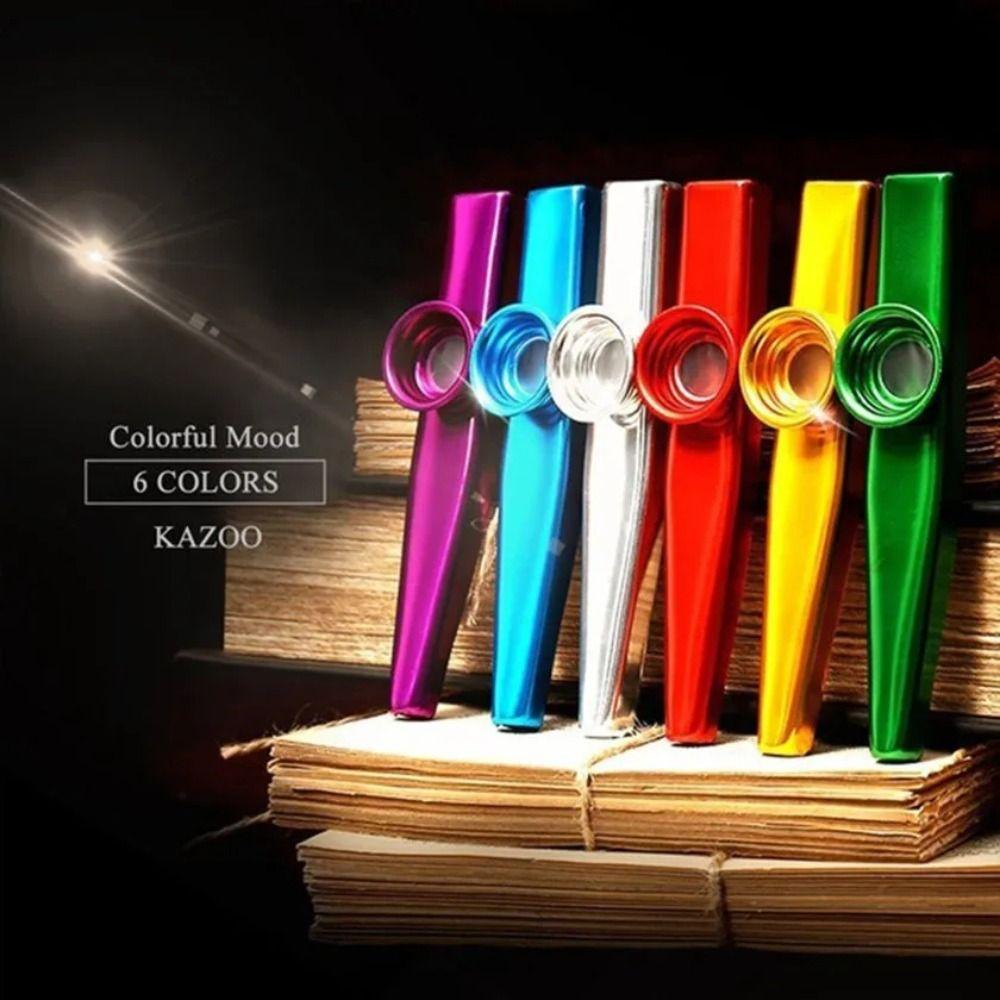 Instruments Diaphragm Mouth Kazoos Aluminium Zinc Zinc Alloy Musical Instruments Flutes  Kids Party Gift