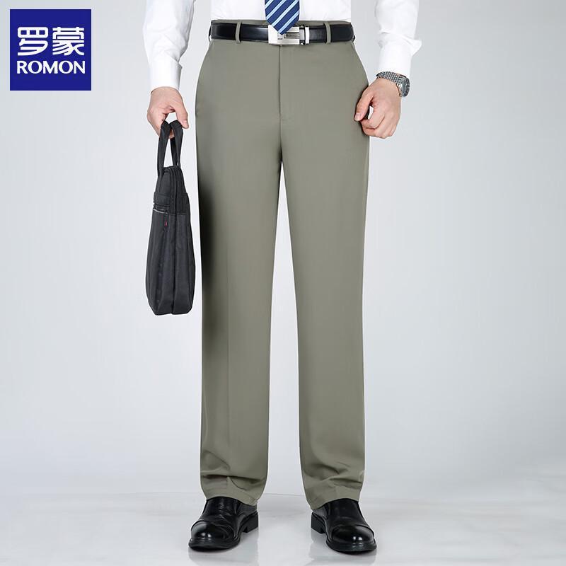 ROMON Men's Loose Fit Business Dress Pants
