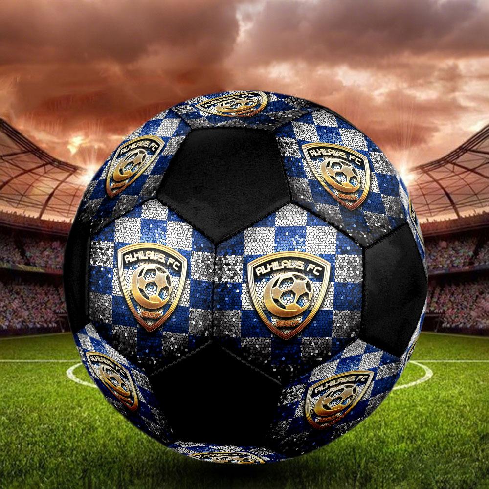 1pc Al Hilal SFC Soccer Ball Size 5 Indoor Soccer Ball Fashion Colorful Backyard Game - Great For Sports Fans Gift HE20