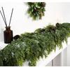 Artificial Christmas Pine Wreath Plastic Pine Needles Rattan Fake Plants Christmas Hanging Ornament Xmas Fireplace Decoration