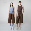 As Platform Au51Pt06 Wide Capri Pants_Brown
