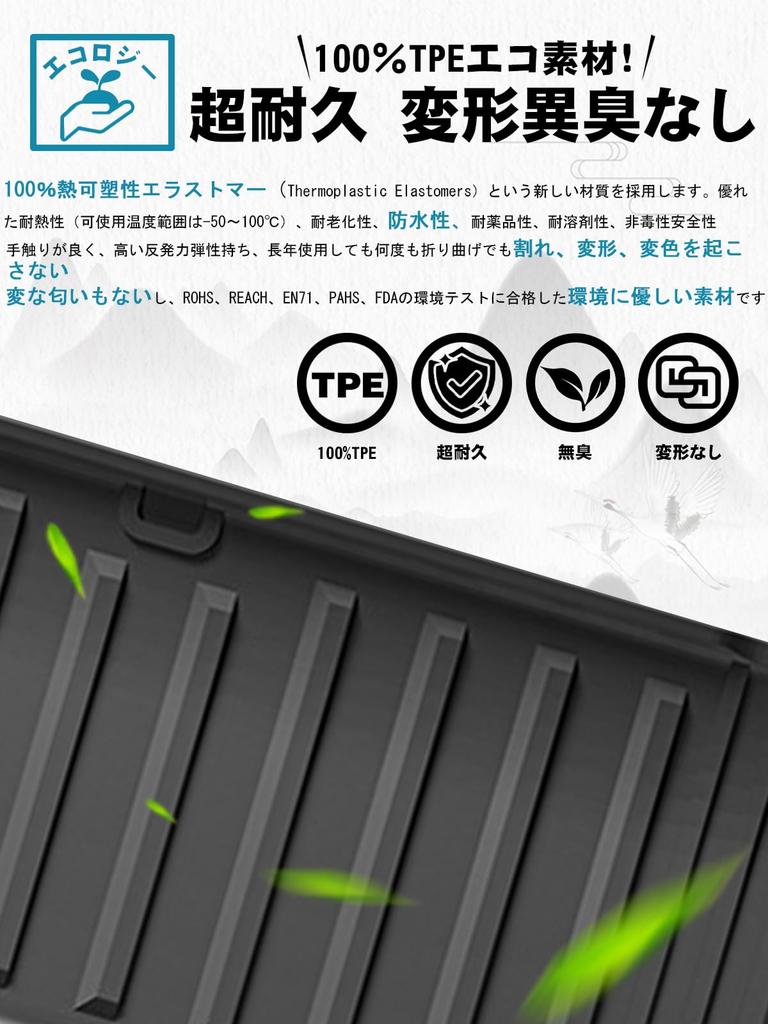 Ruiya Luggage Mat for the New Suzuki Spacia and Suzuki Spacia Custom 3D Luggage TPE Easy to Trunk Custom Washable mk54s, Tray, Waterproof, Non-Slip,