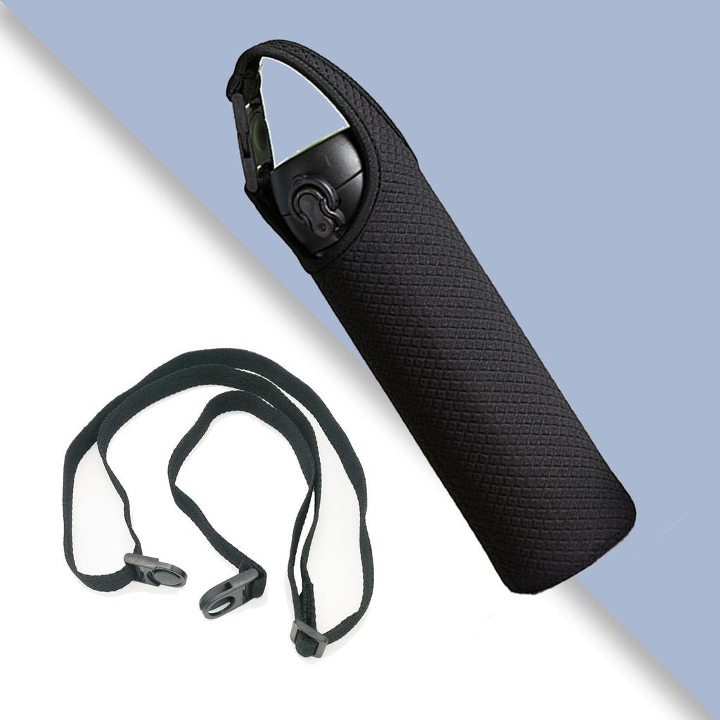 Insulated Water Bottle Cover for 500ml600ml Water Bottles, Handbag, Crossbody, or Shoulder Strap, Keeps Water Cold, Stylish, Kids', Black